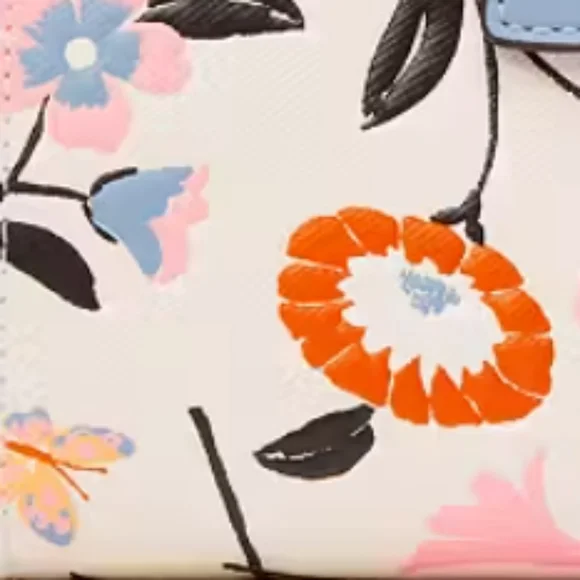 Kate Spade-Spenver Floral Garden Embossed Compact Wallet (Multicolor/ Blue 💙) - Picture 10 of 10